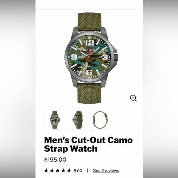 NWT + box Harley Davidson Mens Cut Out Watch - Picture 4 of 7